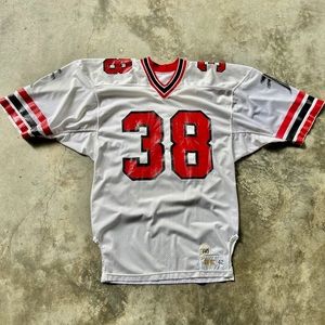 ALL KILLER Vintage 1980’s Atlanta ATL Falcons Russell Athletic White Mesh Jersey